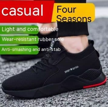 image-Labor Protection Shoes For Men's Steel Head Anti Impact And Anti Puncture
