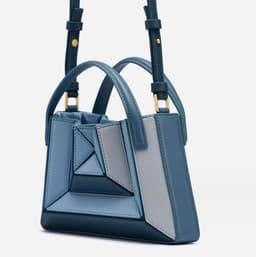 image-Color Contrast Patchwork Handbag Special-interest Design Underarm Women's Drawstring Crossbody Bag