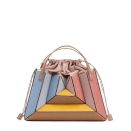 image-Color Contrast Patchwork Handbag Special-interest Design Underarm Women's Drawstring Crossbody Bag