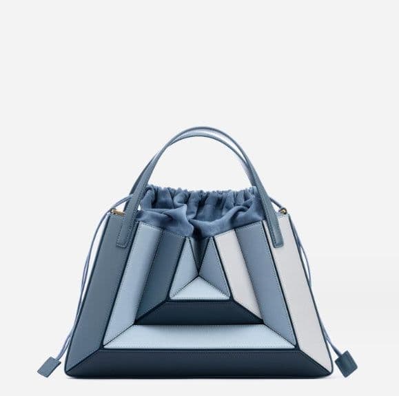 image-Color Contrast Patchwork Handbag Special-interest Design Underarm Women's Drawstring Crossbody Bag