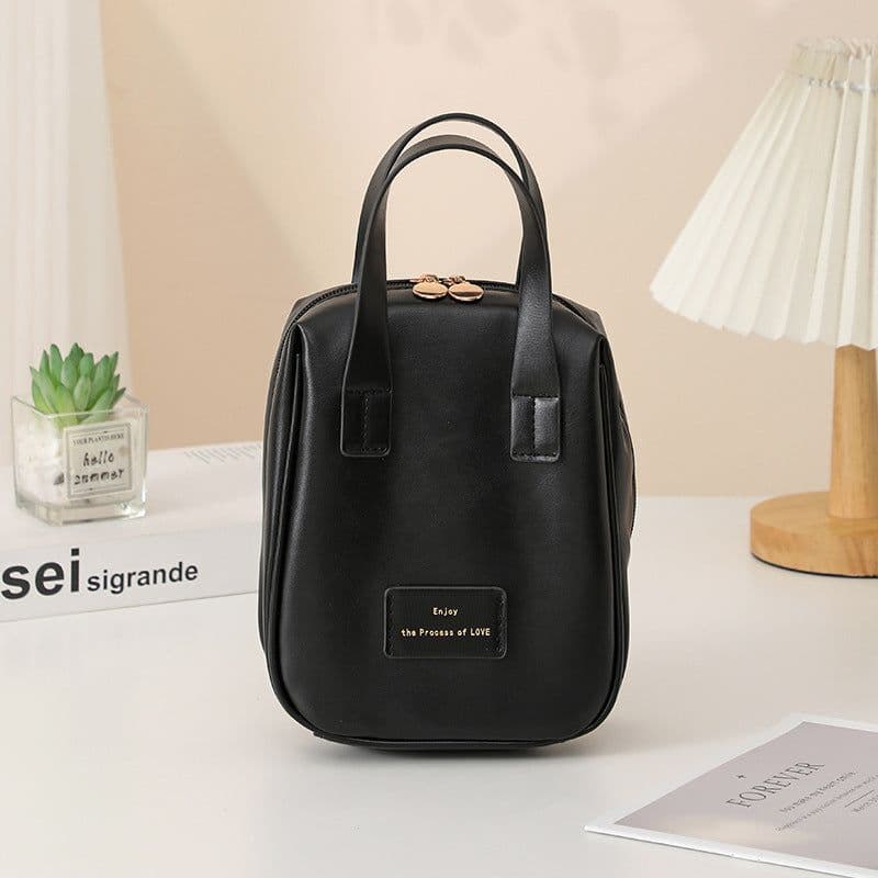 image-Handle-top Cosmetic Bag Ins Fashion Shell-shaped Handbag Toiletry Bags Travel High Capacity Portable Storage Make Up Bag