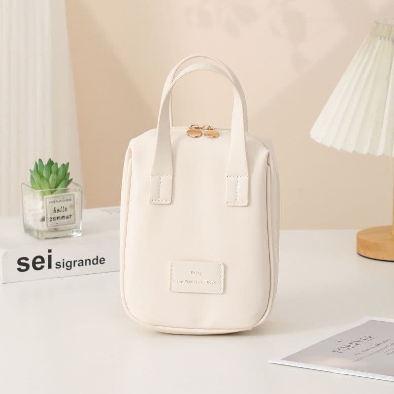 image-Handle-top Cosmetic Bag Ins Fashion Shell-shaped Handbag Toiletry Bags Travel High Capacity Portable Storage Make Up Bag
