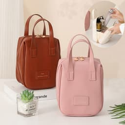 image-Handle-top Cosmetic Bag Ins Fashion Shell-shaped Handbag Toiletry Bags Travel High Capacity Portable Storage Make Up Bag