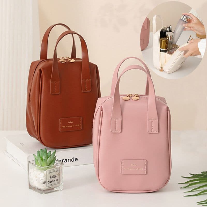 image-Handle-top Cosmetic Bag Ins Fashion Shell-shaped Handbag Toiletry Bags Travel High Capacity Portable Storage Make Up Bag