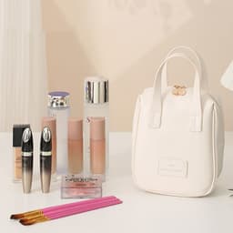 image-Handle-top Cosmetic Bag Ins Fashion Shell-shaped Handbag Toiletry Bags Travel High Capacity Portable Storage Make Up Bag