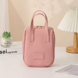 image-Handle-top Cosmetic Bag Ins Fashion Shell-shaped Handbag Toiletry Bags Travel High Capacity Portable Storage Make Up Bag