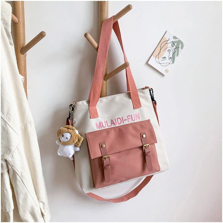 image-Nylon Women's Bag Crossbody Portable Student Shoulder Bag Student