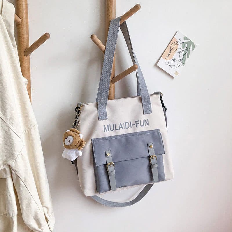 image-Nylon Women's Bag Crossbody Portable Student Shoulder Bag Student