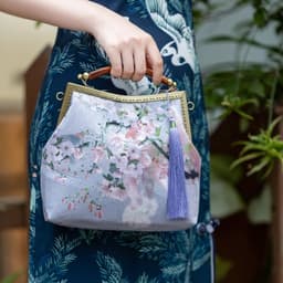 image-Retro Women's Bag Handmade Kisslock Bag Cheongsam