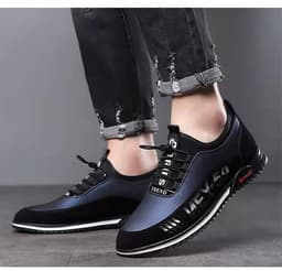 image-Men's Casual Shoes Fashion Slip-on Leather Shoes