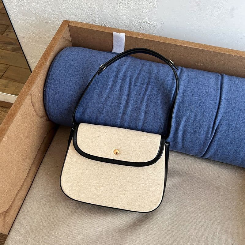 image-Elegant Canvas New Early Autumn New Versatile Crossbody Women's Bag