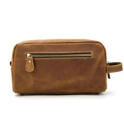 image-Crazy Horse Skin Wash Bag Leather Large Capacity Handbag