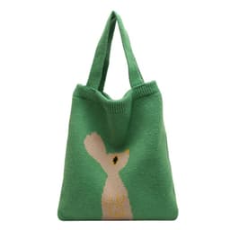 image-New Wool Bag Women's Large Capacity Knitted Handbag Cute Rabbit Commuter Shoulder Bag