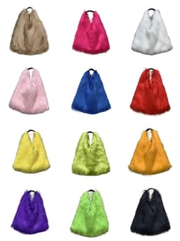 image-Water Wool One-shoulder Tote Plush Bag
