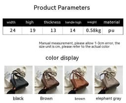 image-Large Capacity Bag Portable Bucket Crossbody