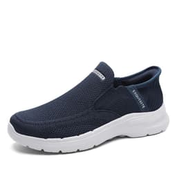 image-Plus Size Slip-on Lofter Loafers Men's Fly Woven Mesh Breathable Casual Shoes