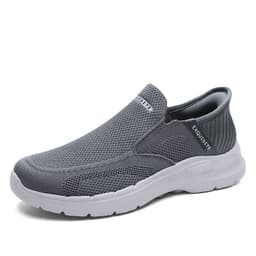 image-Plus Size Slip-on Lofter Loafers Men's Fly Woven Mesh Breathable Casual Shoes