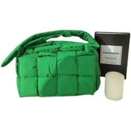 image-Single Shoulder Crossbody Sponge Woven Diamond Plaid Pillow Bag