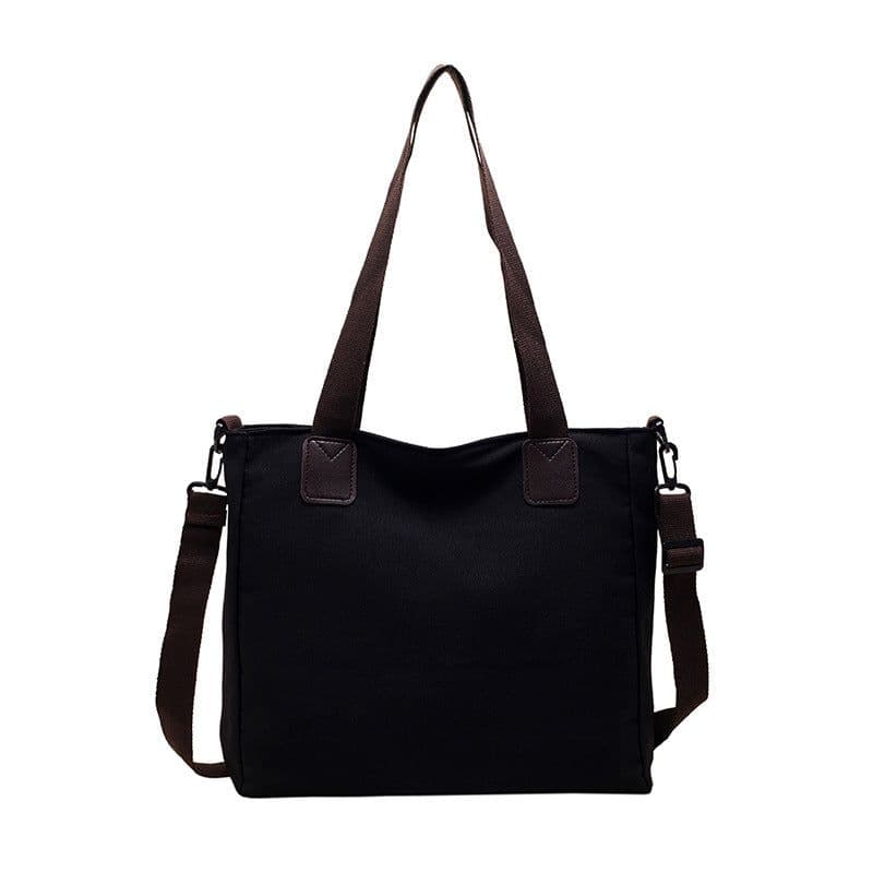 image-Shoulder Handbag Canvas Bag Large Capacity