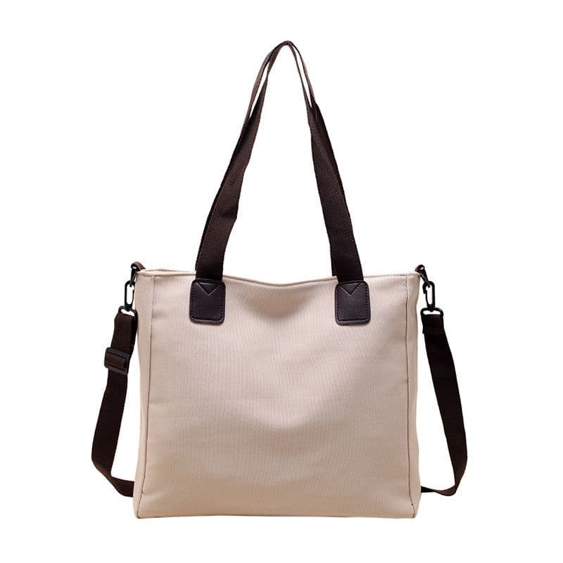 image-Shoulder Handbag Canvas Bag Large Capacity