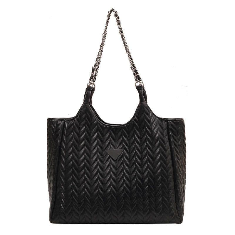 image-Women's Pleated Chain Large Capacity Shoulder Bag