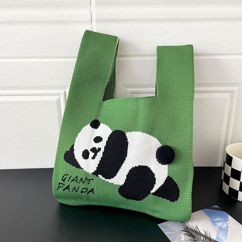 image-Trend Knitting Shoulder Handbag