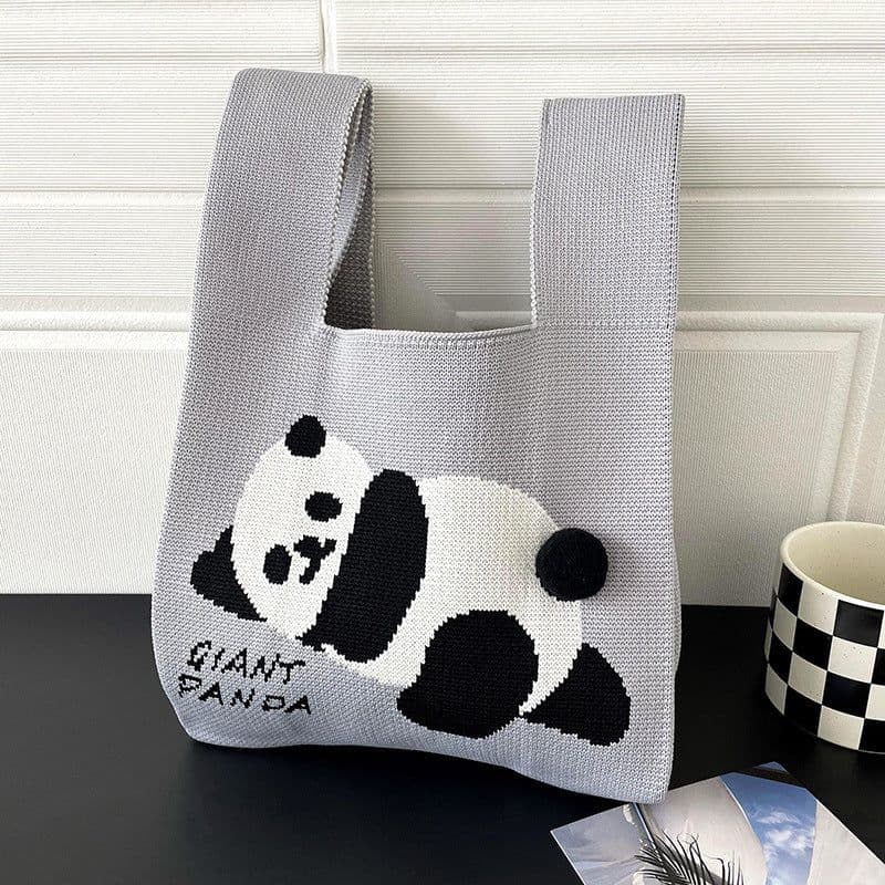 image-Trend Knitting Shoulder Handbag
