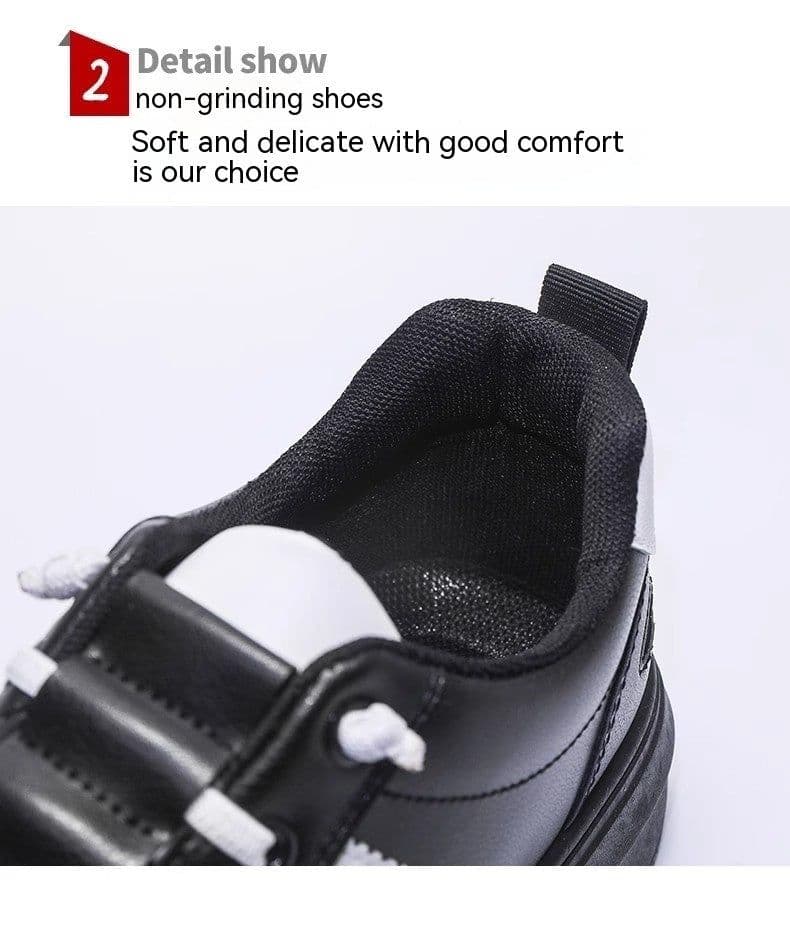 image-Men's White Shoes New Trendy All-match Low Casual Shoes