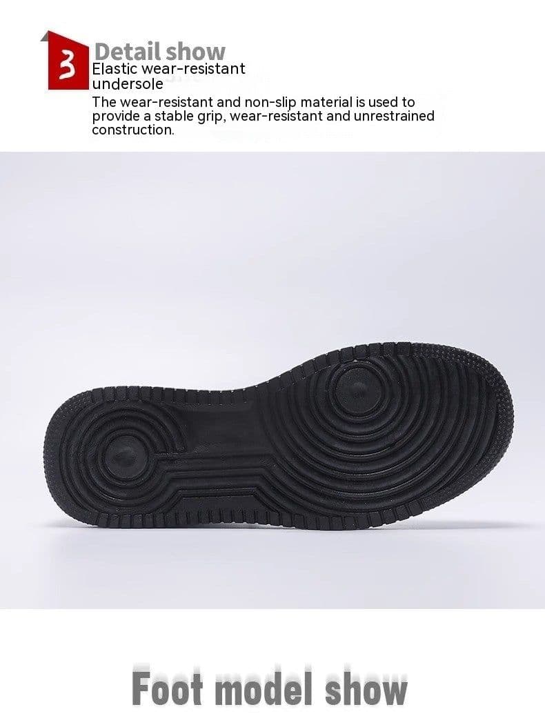 image-Men's White Shoes New Trendy All-match Low Casual Shoes