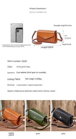 image-High-grade First Layer Cowhide With More Than Handmade Bag Compartments