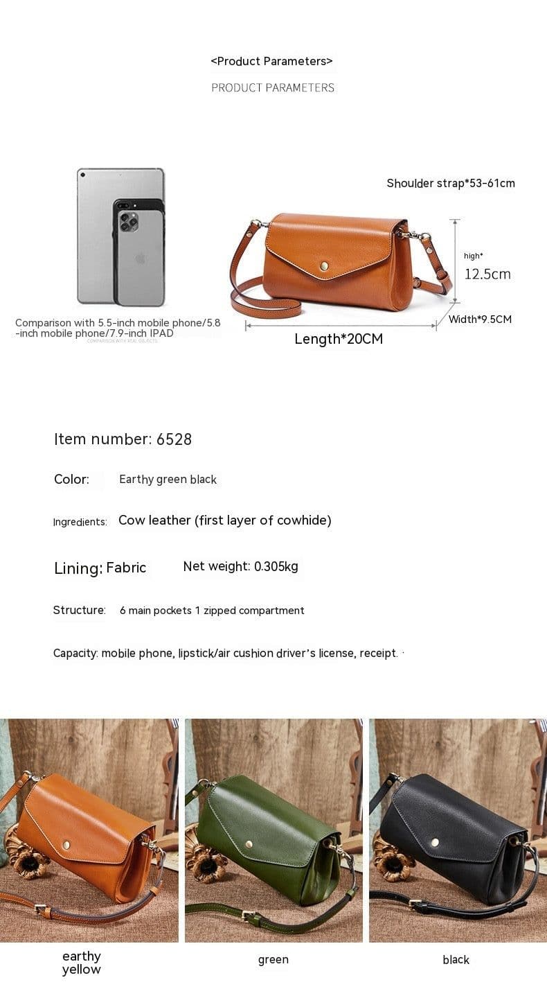 image-High-grade First Layer Cowhide With More Than Handmade Bag Compartments