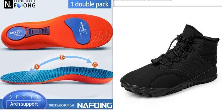 image-Warm Five-finger Outdoor Sports Cotton Shoes Boots Wear-resistant Non-slip