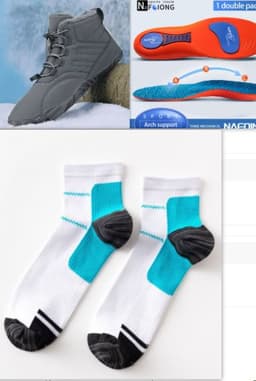 image-Warm Five-finger Outdoor Sports Cotton Shoes Boots Wear-resistant Non-slip