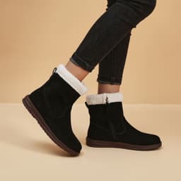image-Winter Snow Boots New Fashion Lamb Thickened Warm Fleece Short Boots With Side Zpipper Design Solid Shoes For Women