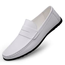 image-Summer Casual Leather Shoes Driving Flat Fashionable Outdoor Loafers