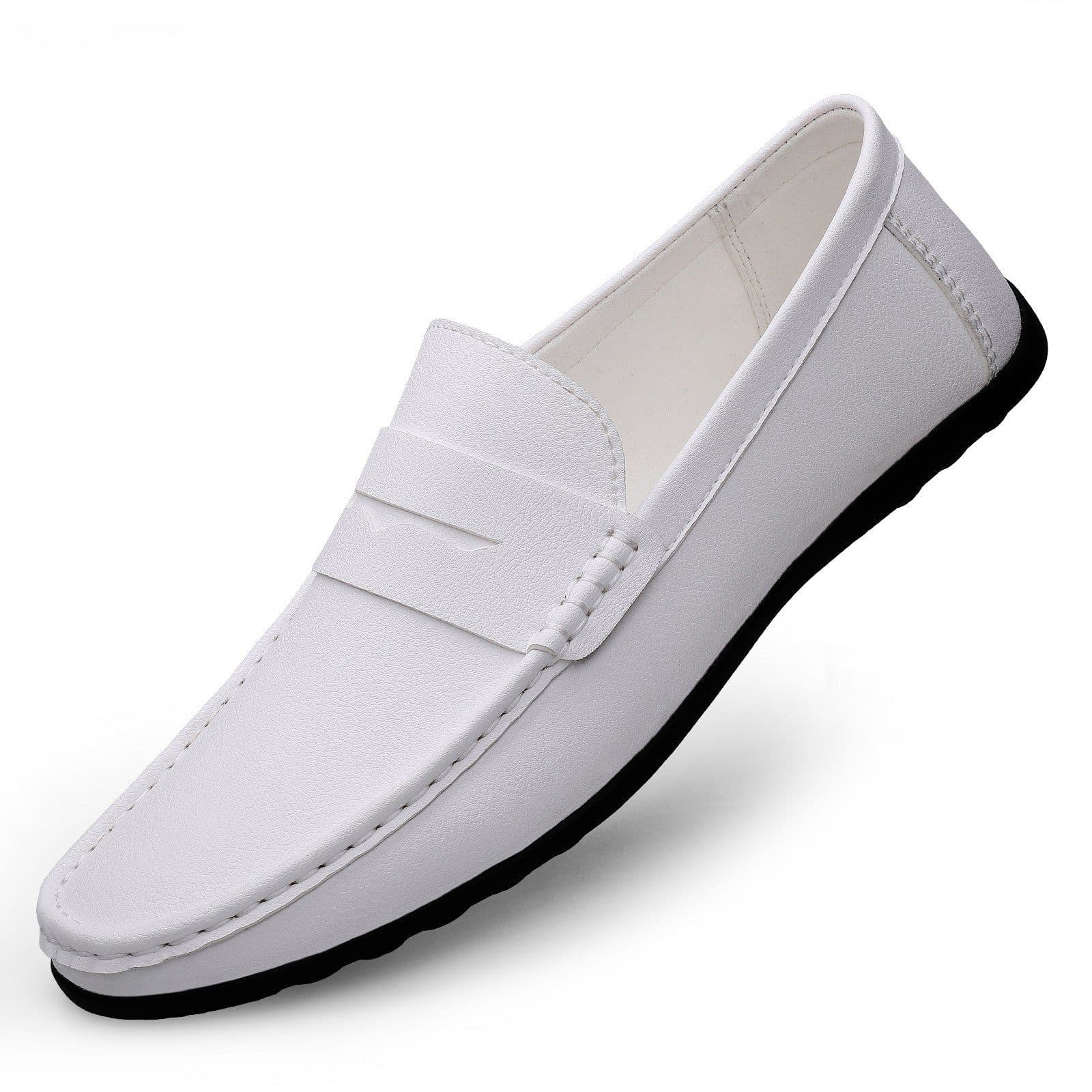 image-Summer Casual Leather Shoes Driving Flat Fashionable Outdoor Loafers