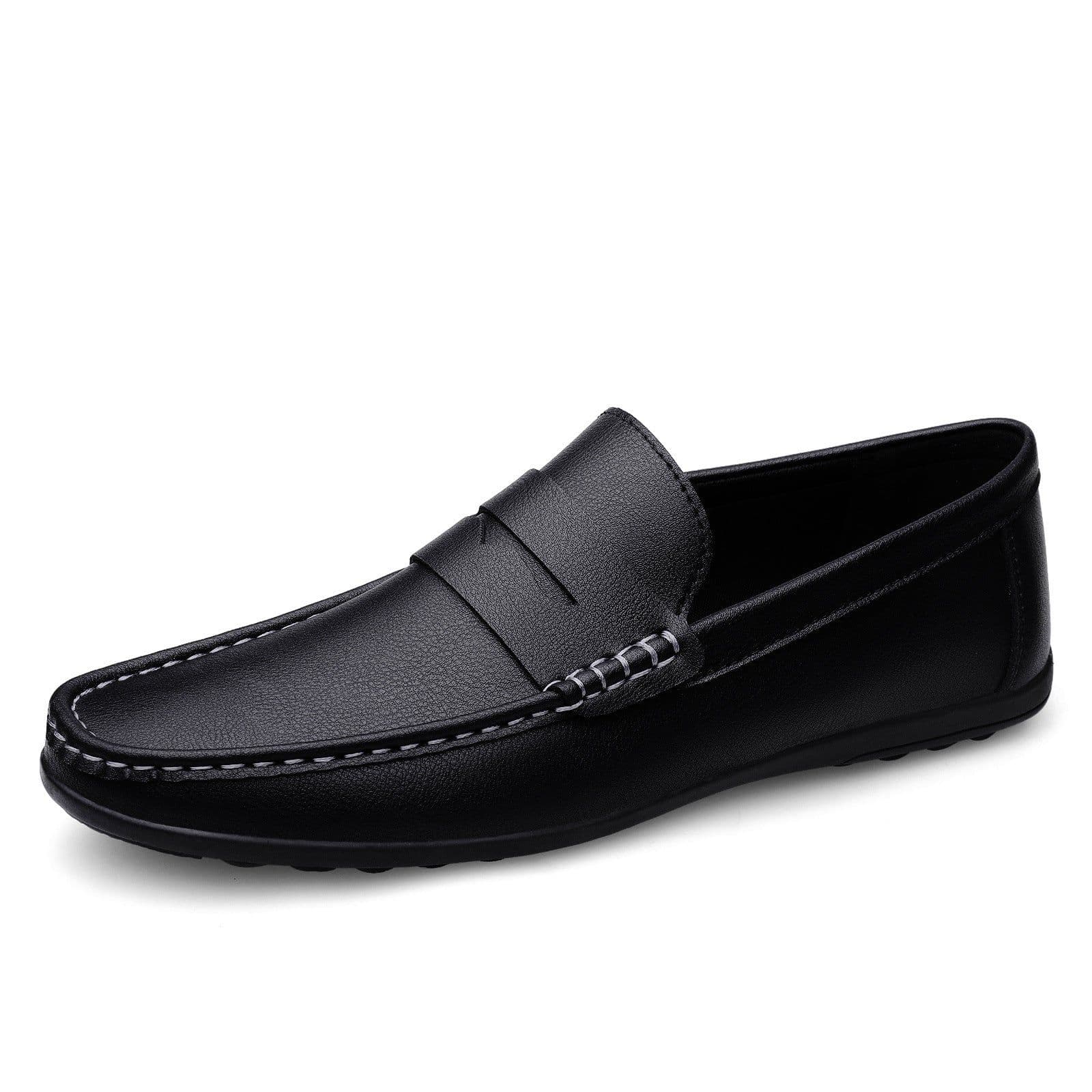 image-Summer Casual Leather Shoes Driving Flat Fashionable Outdoor Loafers