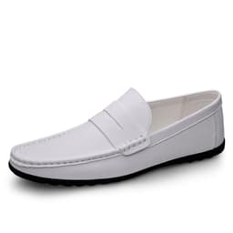 image-Summer Casual Leather Shoes Driving Flat Fashionable Outdoor Loafers