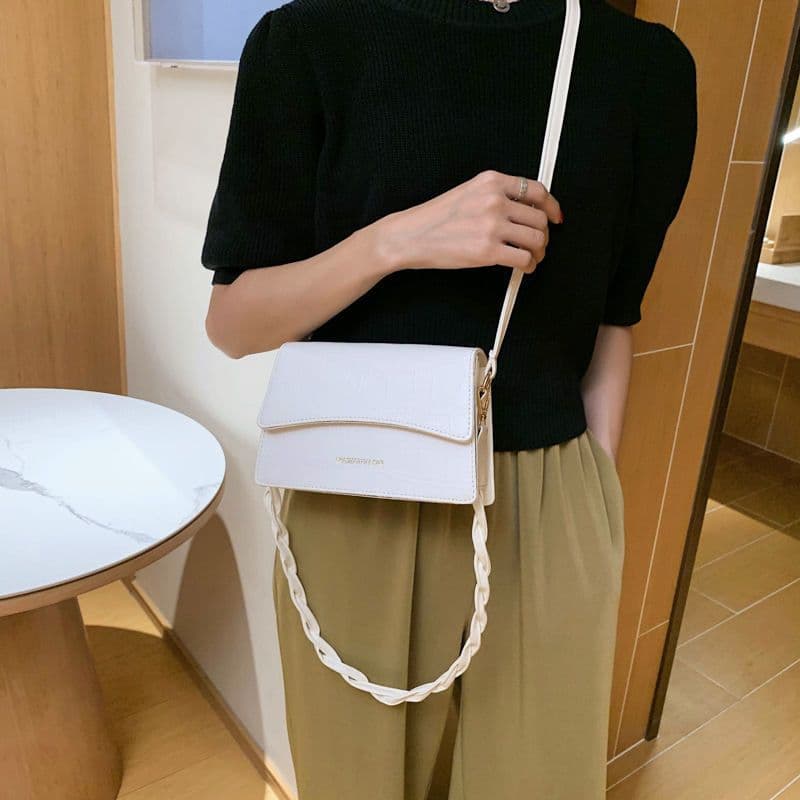 image-Summer Fashion Magnetic Snap Pattern Small Square Bag