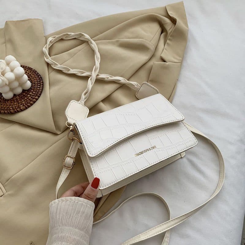 image-Summer Fashion Magnetic Snap Pattern Small Square Bag