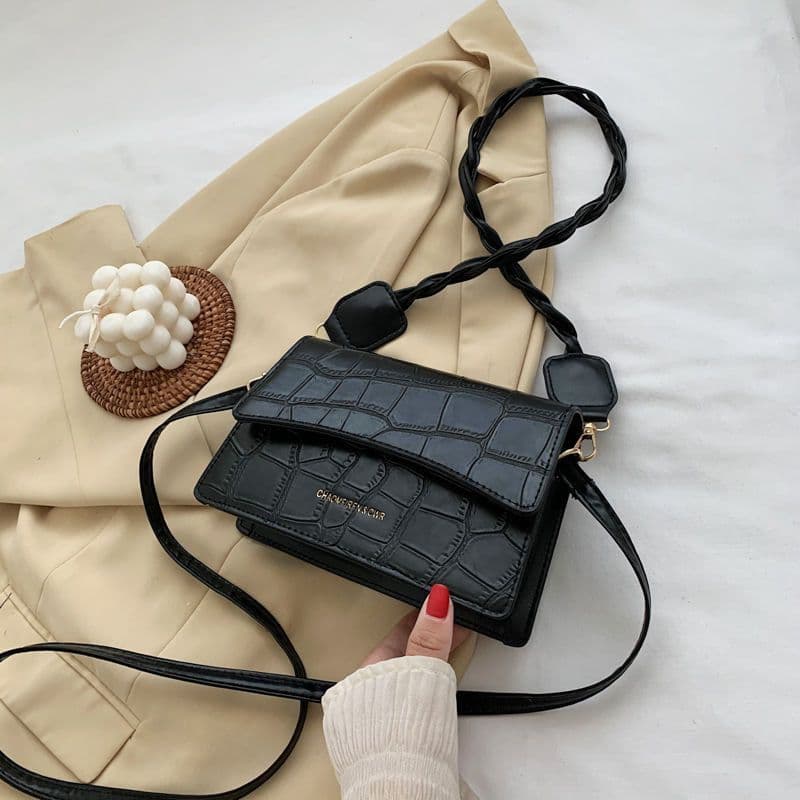 image-Summer Fashion Magnetic Snap Pattern Small Square Bag