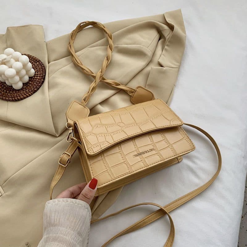 image-Summer Fashion Magnetic Snap Pattern Small Square Bag