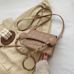 image-Summer Fashion Magnetic Snap Pattern Small Square Bag