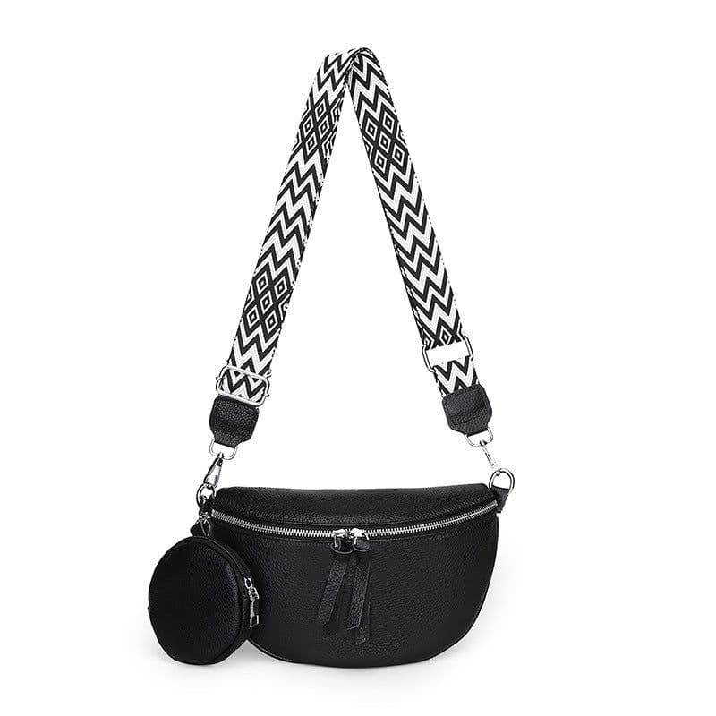 image-Women's Foreign Trade Genuine Leather New Fashion Ches Shoulder Crossbody Cowhide Bag