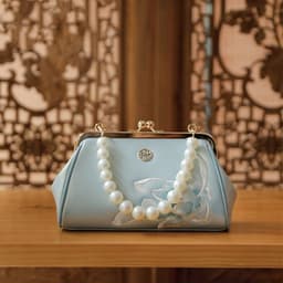image-Clutch Bag Han Chinese Clothing Bag Hand Embroidered Cowhide Small Bag