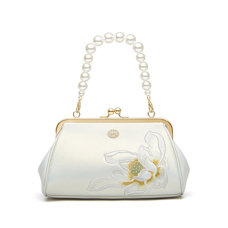 image-Clutch Bag Han Chinese Clothing Bag Hand Embroidered Cowhide Small Bag