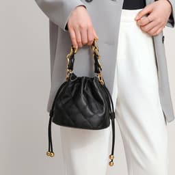 image-Fashion Crossbody Bucket Mini Portable Shoulder Leather Women Bag