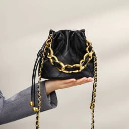 image-Fashion Crossbody Bucket Mini Portable Shoulder Leather Women Bag