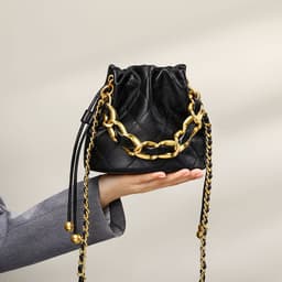 image-Fashion Crossbody Bucket Mini Portable Shoulder Leather Women Bag