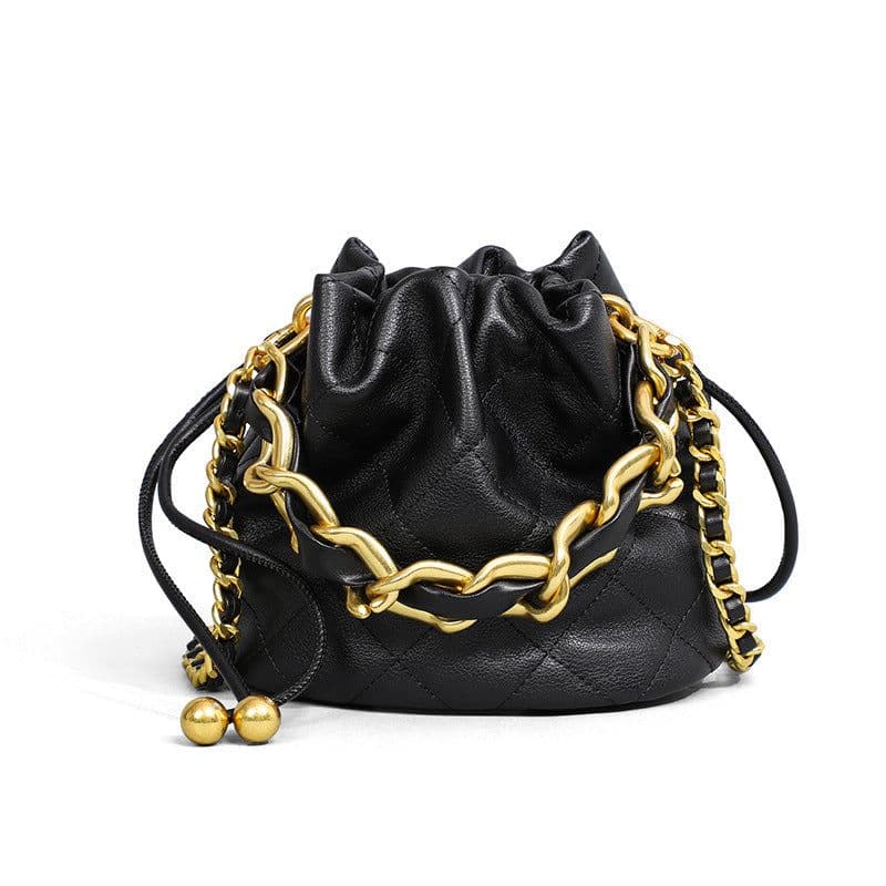 image-Fashion Crossbody Bucket Mini Portable Shoulder Leather Women Bag